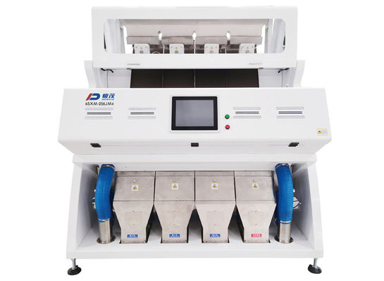 Đậu phộng Hạt gạo 4 Máng 256 Máy phân loại màu CCD 1500kg / H