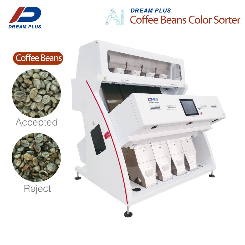 Công suất cao 4 rãnh RGB Bộ phân loại màu hạt cà phê Phân loại chính xác cao