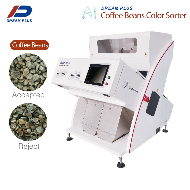 2 Chutes Coffee Bean Color Sorter Độ chính xác 99,9%